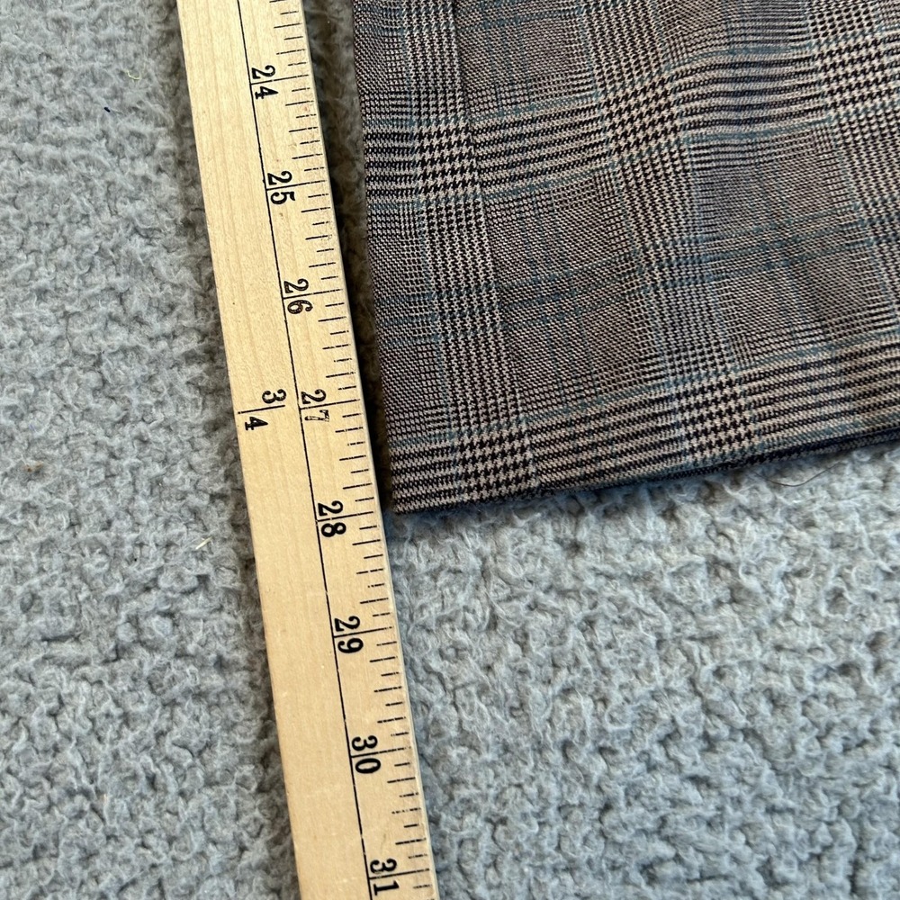 Hybrid Pants Womens 6 Brown Glen Plaid Side Zip Flare Trouser Career Dress Work - Picture 12 of 16